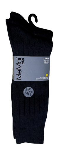Men's Ribbed Extra Wear 3PP Socks