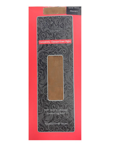 Women's Completely Opaque 90Den Knee High