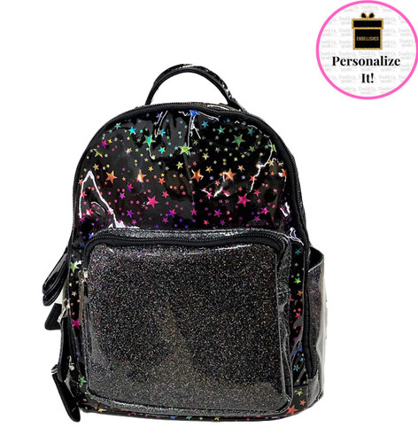 Bari Lynn MINI Rainbow Stars & Glitter Backpack