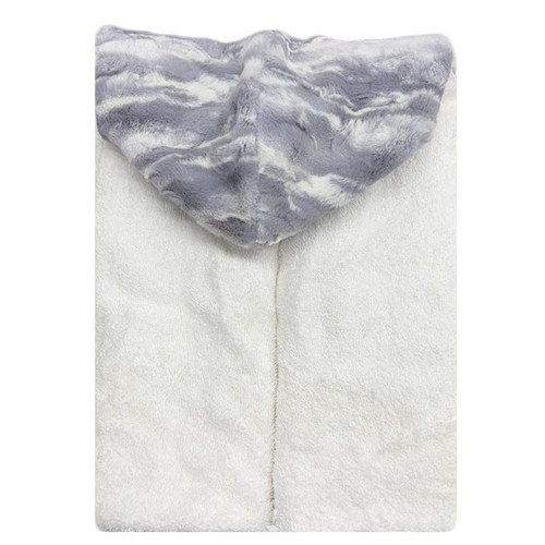 White & Grey Jupiter Hooded Towel