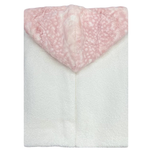 White & Fawn Rosewater Hooded Towel