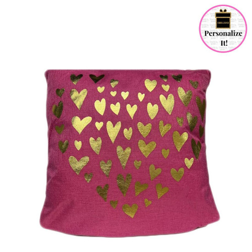 Gold Foil Heart Pillow -  GFE1408