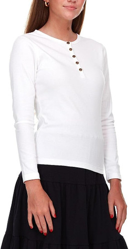 Women's Long Sleeve Henley T-Shirt