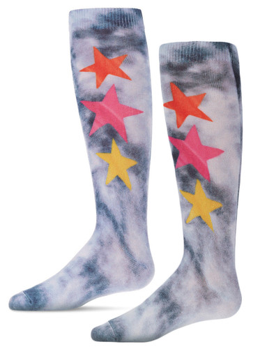 Girls Tie Dye Star Knee High