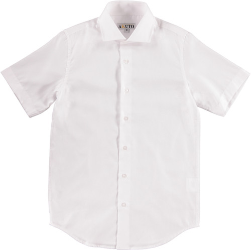 Boys Patterned Short Sleeve Dress Shirt