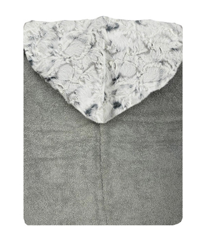 Silver Grey & Snowy Owl Alloy Hooded Towel