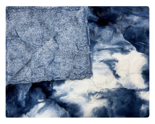 Luxe Marble Blue & Heather Luxe Stonewash Blanket