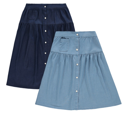 Girls Classic Denim Skirt
