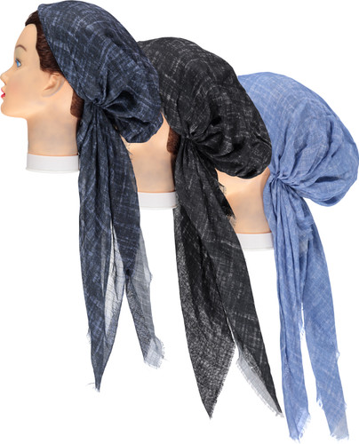 Women's Denim Pre-tied Headscarf