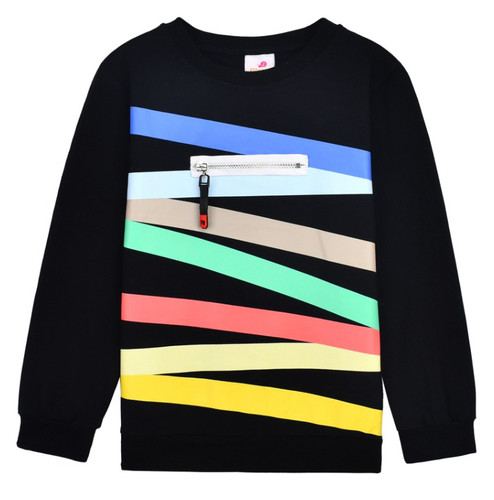 Kids Striped Zip Top