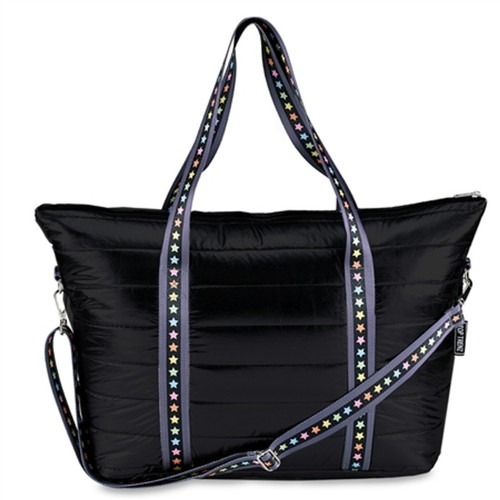 Top Trenz Iridescent Puffer Tote with Gradient Star Straps main image 0