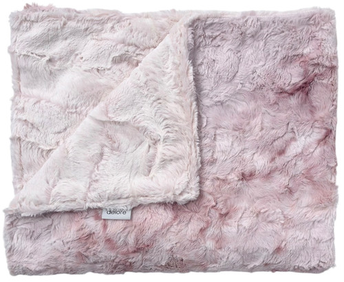 Luxe Heather Rosewater/Tie Dye Rosewater Blanket