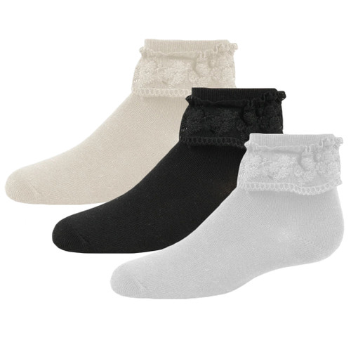 Girls Lace Ruffle Ankle Sock