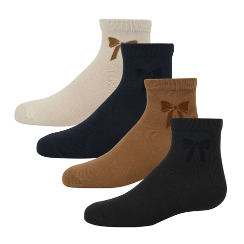 Girls Suede Bow Ankle Sock