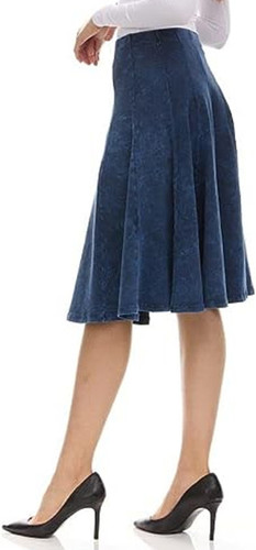 Women/Teen 29 Inches Stonewash Panel Skirt