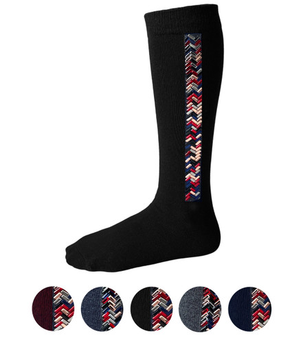 Girls Herringbone Gems Knee Sock