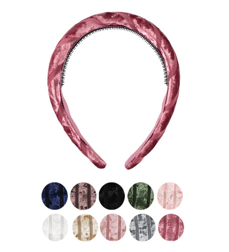 Girls Bright Velour Ribbed Headband