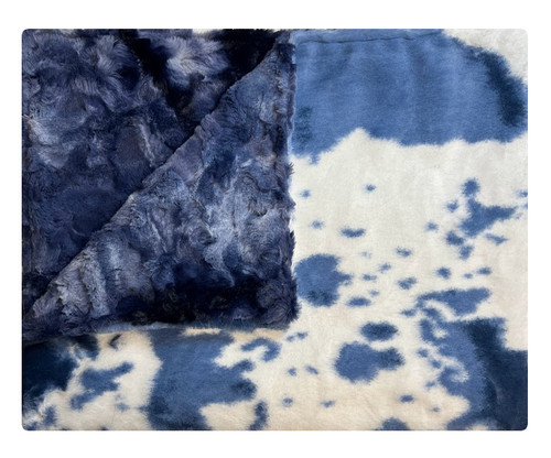 Lutie Dye Luxe Navy/Calf Blue Denim Blanket