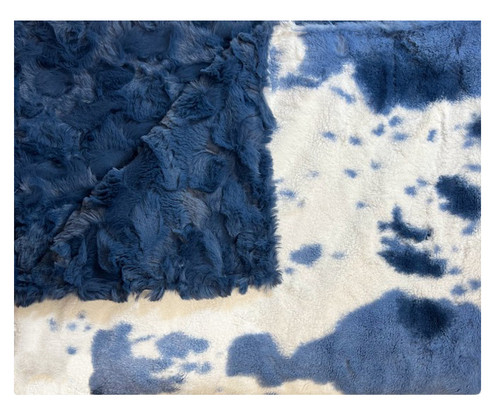 Luxe Cuddle Tuscany Jean/Calf Blue Denim Blanket