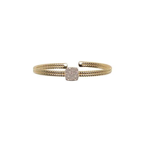 Flat CZ Square Bangle