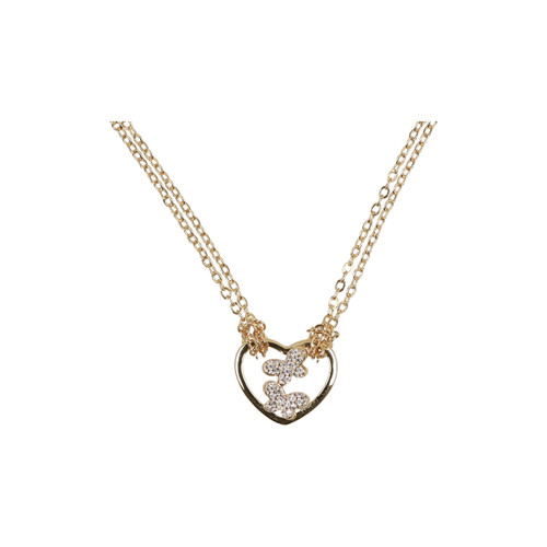 Open Heart w. CZ Butterflies Crystal Necklace	NK-4092