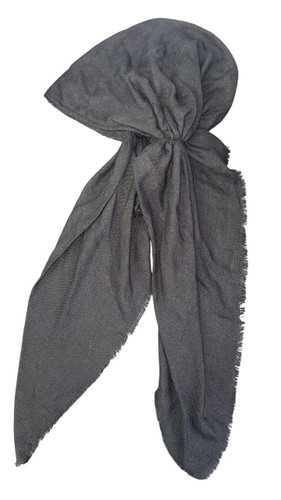 Women's Luxury Solid Linen Pretied Deep Black, One Size P-8586