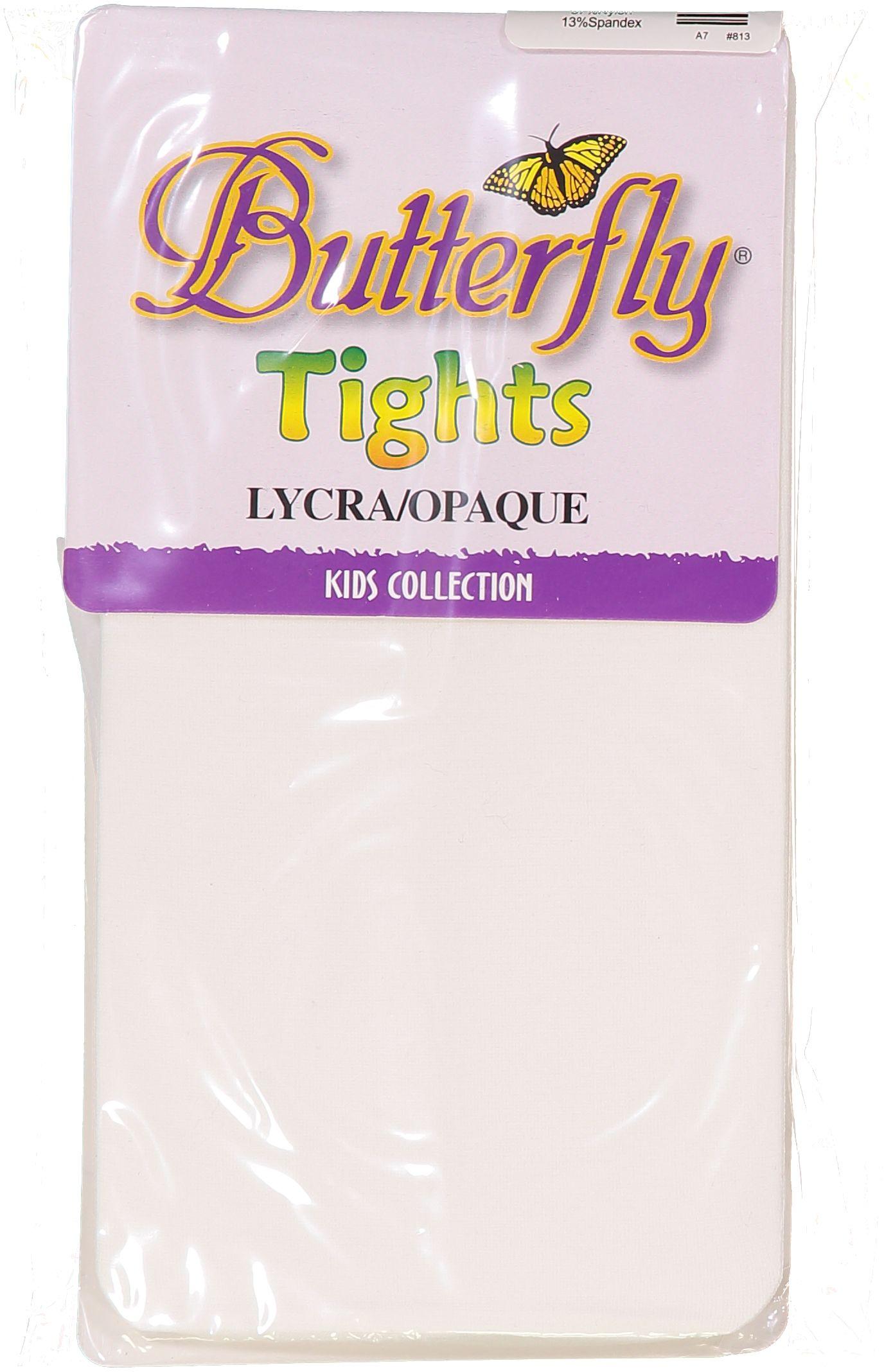 Butterfly Girls Microfiber Opaque Colored Tights | Solid All Seasons | Comfort Fit (1162)