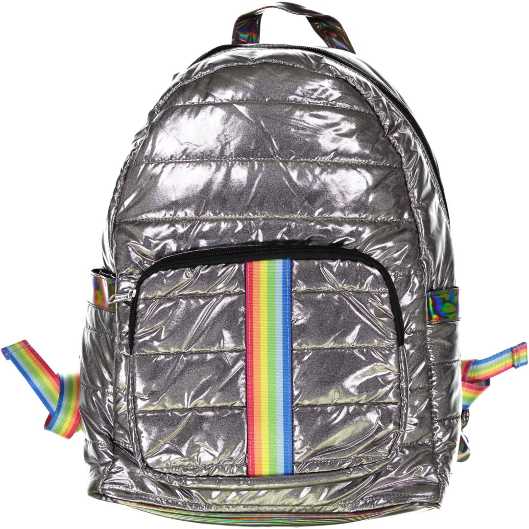 Top Trenz Rainbow Stripes Backpack Double Header USA