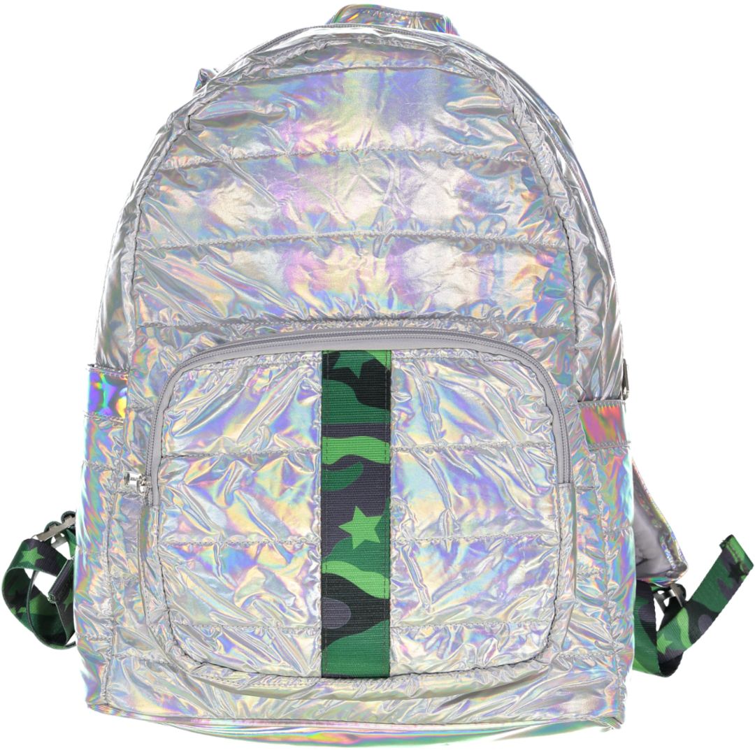 Top Trenz Green Camo Backpack Double Header USA