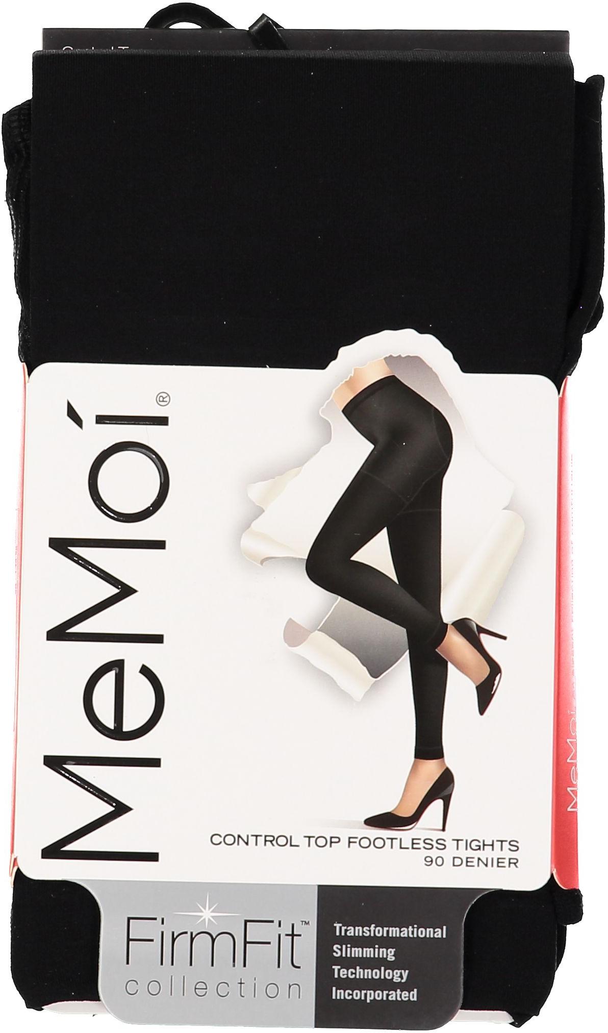 Memoi Womens 90 Denier Control Top Footless Tights MO893 Double