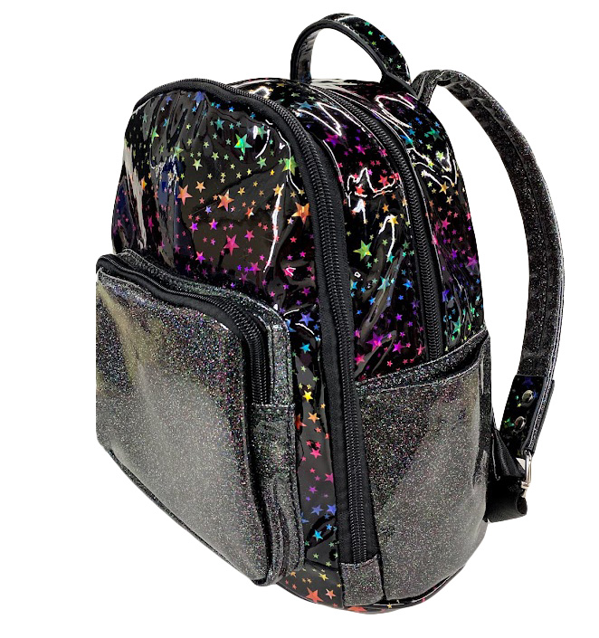 Bari Lynn MINI Rainbow Stars & Glitter Backpack - Double Header USA