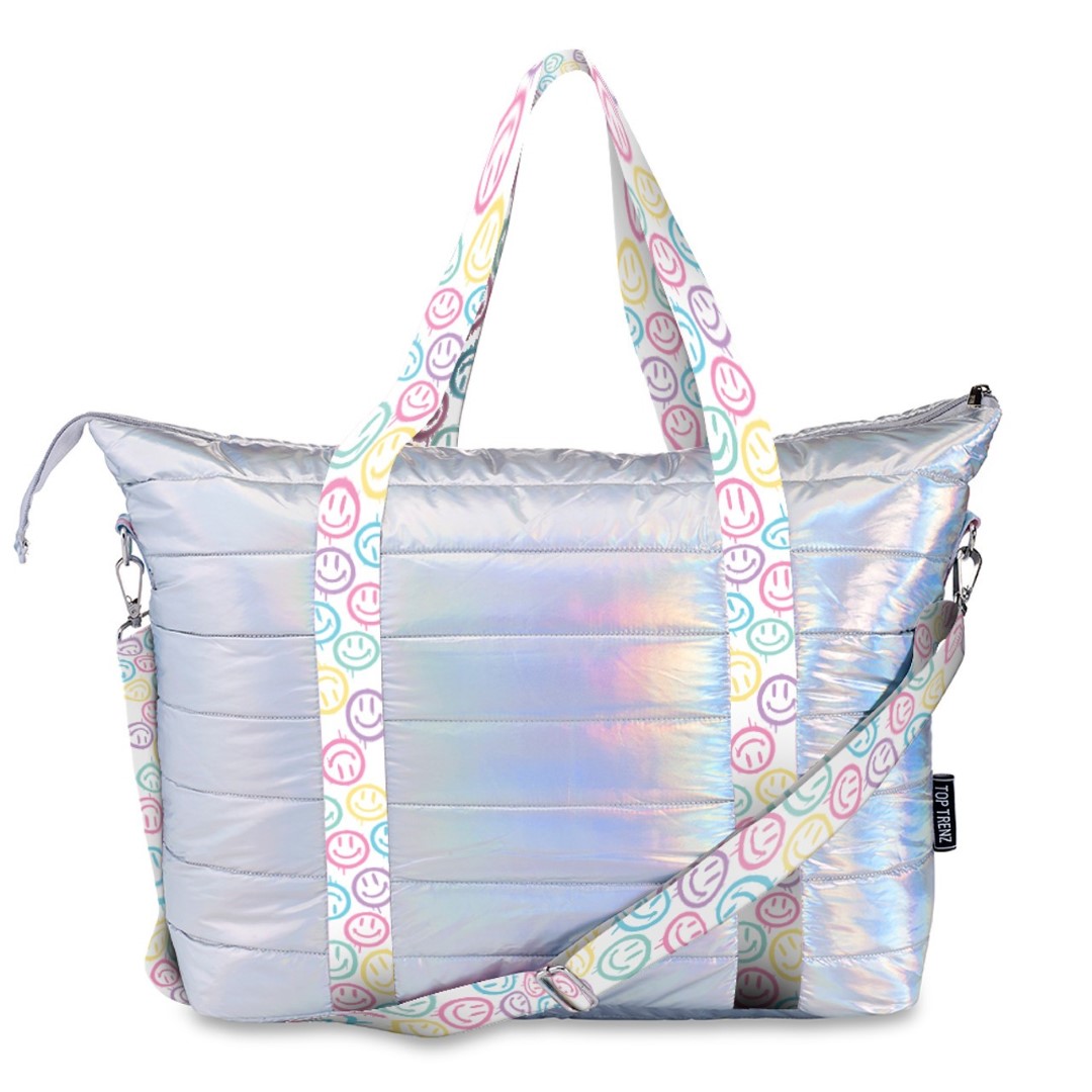 Top Trenz Gunmetal Puffer Crossbody Cell Phone Bag with Big City Strap main image 1