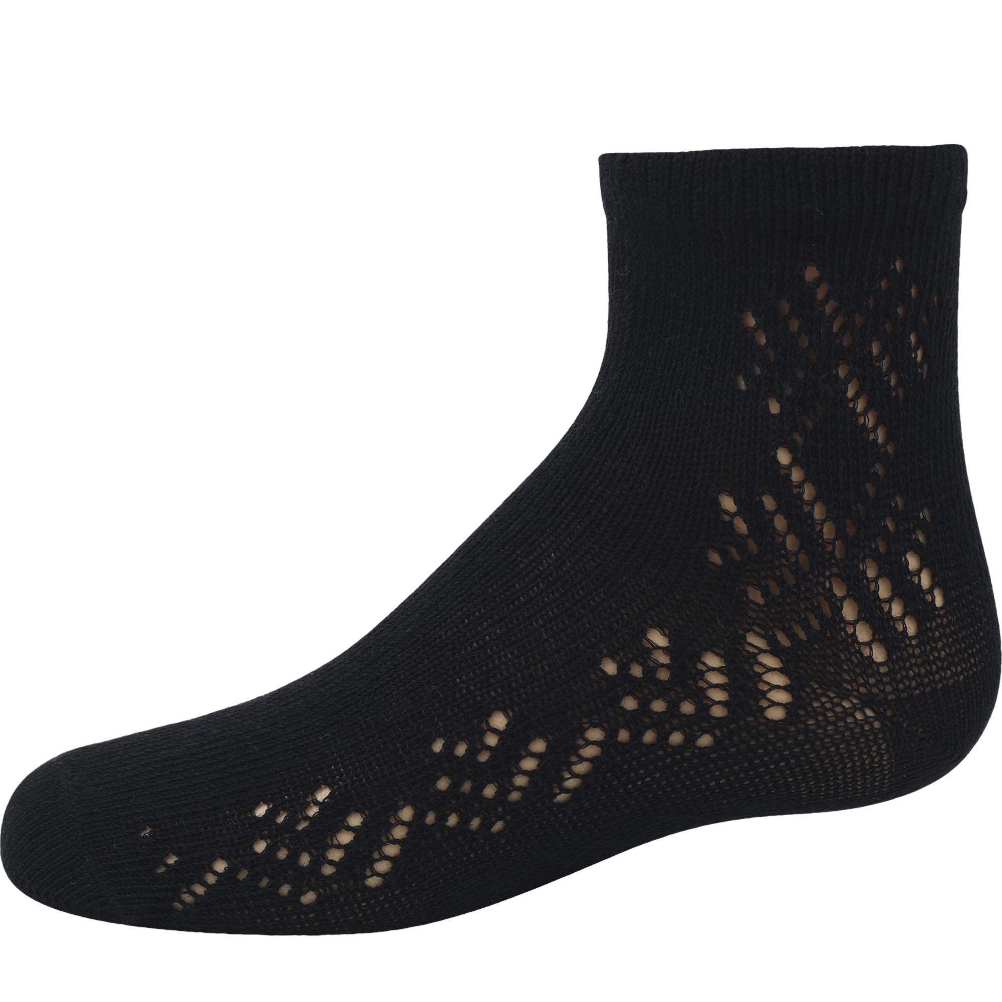 Girls Diamond Pointelle Ankle Sock - Double Header USA