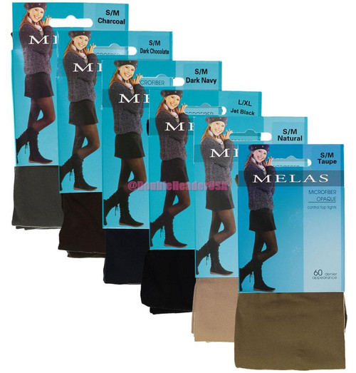 Melas Womens Opaque Control Top 60 Denier Tights - AT-636