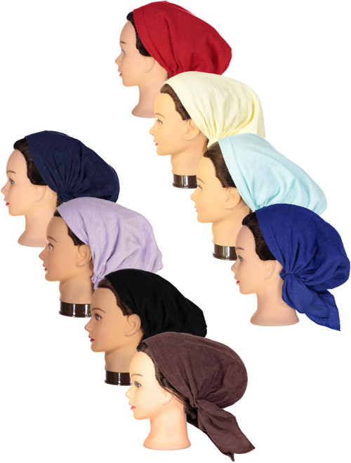 Womens Pre-Tied Riqki - Cloth USA Double Terry Bandana Header