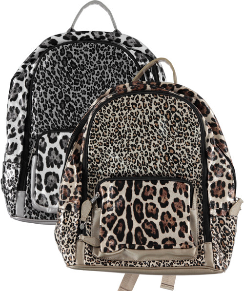 Bari Lynn Irridescent Leopard Mini Backpack