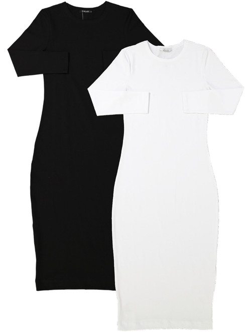 Belted Short Sleeve V-Neck Dress - Black - Kiki