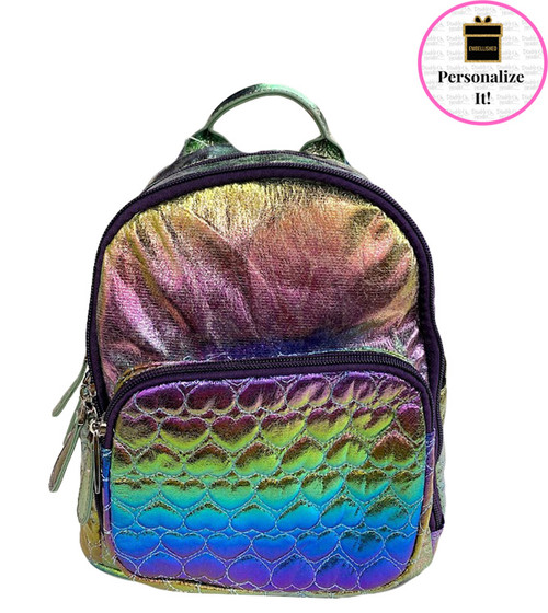 Bari Lynn MINI Iridescent Heart Backpack - Double Header USA display picture 1