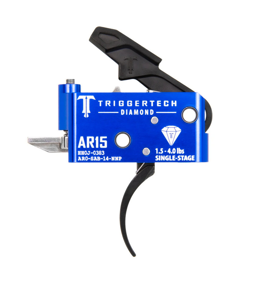 TriggerTech AR-15 Single Stage 1.5-4lb Adjustable Diamond Trigger | Curved