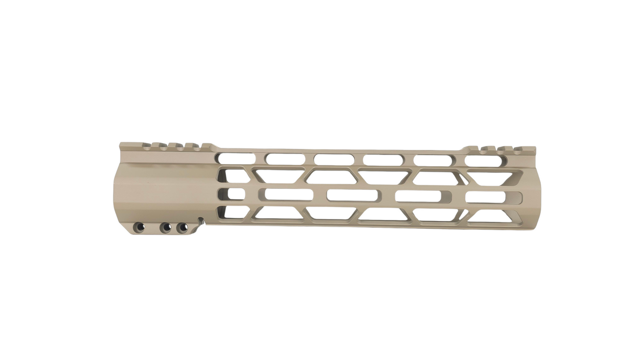 10 inch AR-15 M-LOK Handguard Free Float Rail | FDE Flat Dark Earth | Ultralight