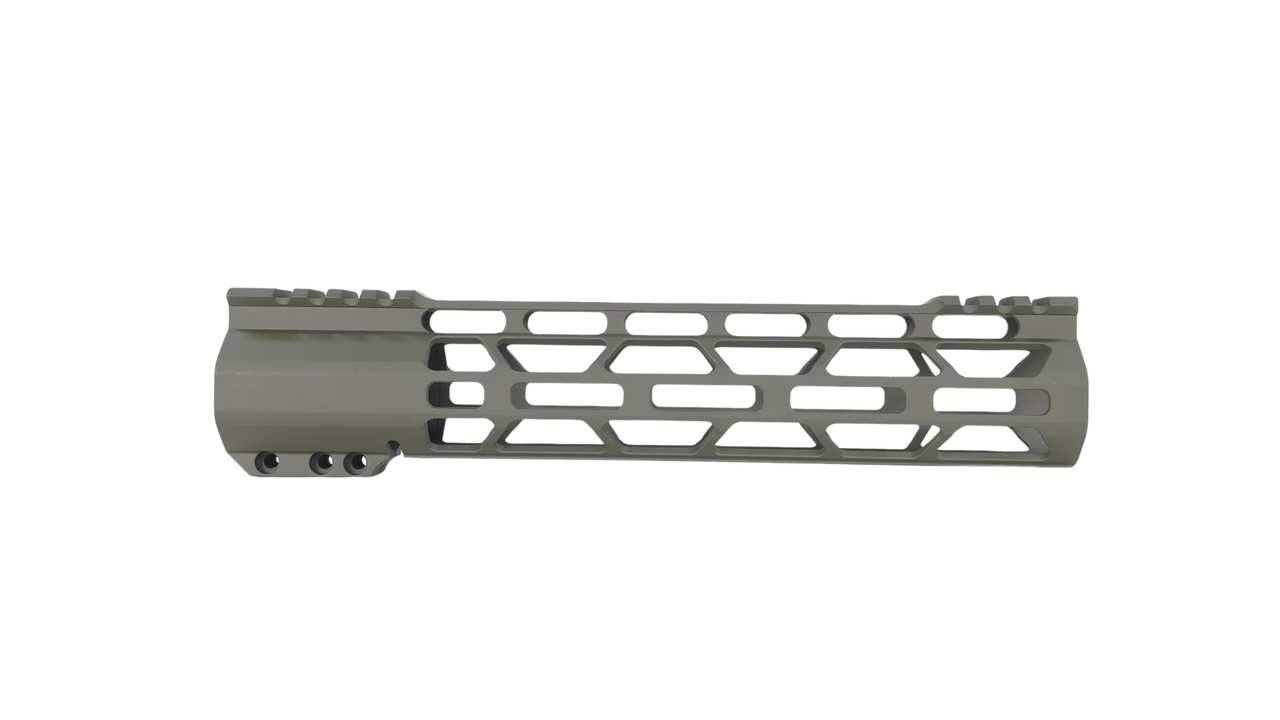 10 inch AR-15 M-LOK Handguard Free Float Rail | OD Green | Ultralight
