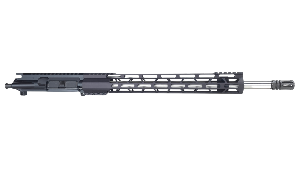 18" 22 ARC AR-15 Upper - SHAW Barrels - 1x7 Stainless Steel Rifle Length HBAR Barrel - Flash Hider - 15" MLOK Rail
