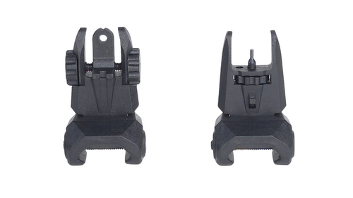 Tactical Polymer Front And Rear Flip Up Sight Set