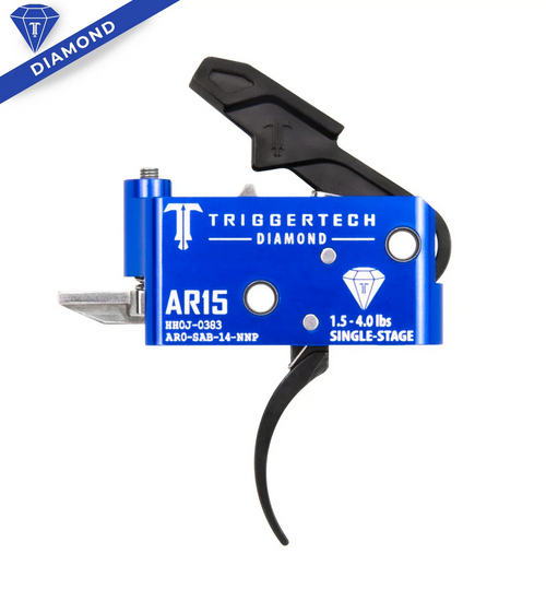 TriggerTech AR-15 Single Stage 1.5-4lb Adjustable Diamond Trigger | Curved
