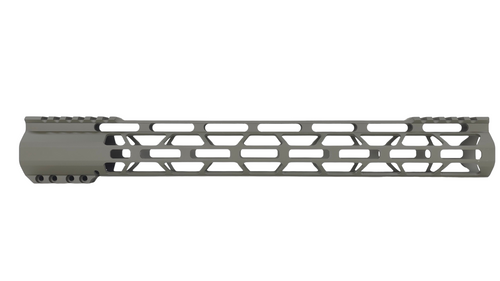 15 inch AR-15 M-LOK Handguard Free Float Rail | OD Green | Ultralight