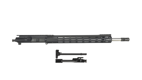 18" 204 Ruger Complete Upper with BCG and Charging Handle | SHAW Barrel | 1x12 SS Rifle HBAR Barrel | Flash Hider | 15" Ultra Light MLOK Rail