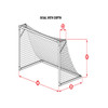 Kwik Goal Soccer Net 3mm (4'x6'x2'x4') White (3.5" Mesh)