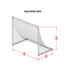 Kwik Goal Soccer Net 2.4mm (6.5'x12'x0'x6.5') White 120mm Mesh