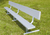 Portable Aluminium Bench with backrest - 8 ft