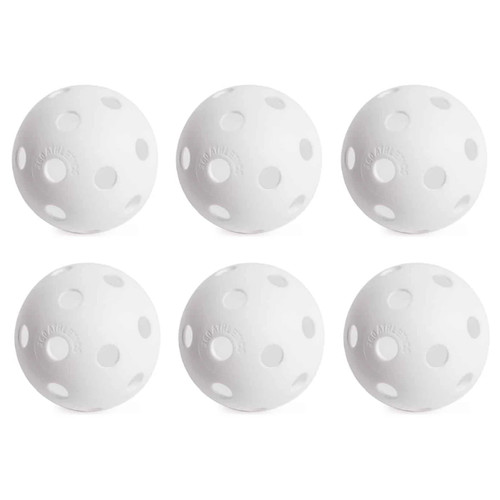 Plastic Perforated Balls 4" WHITE (Pack of 6)